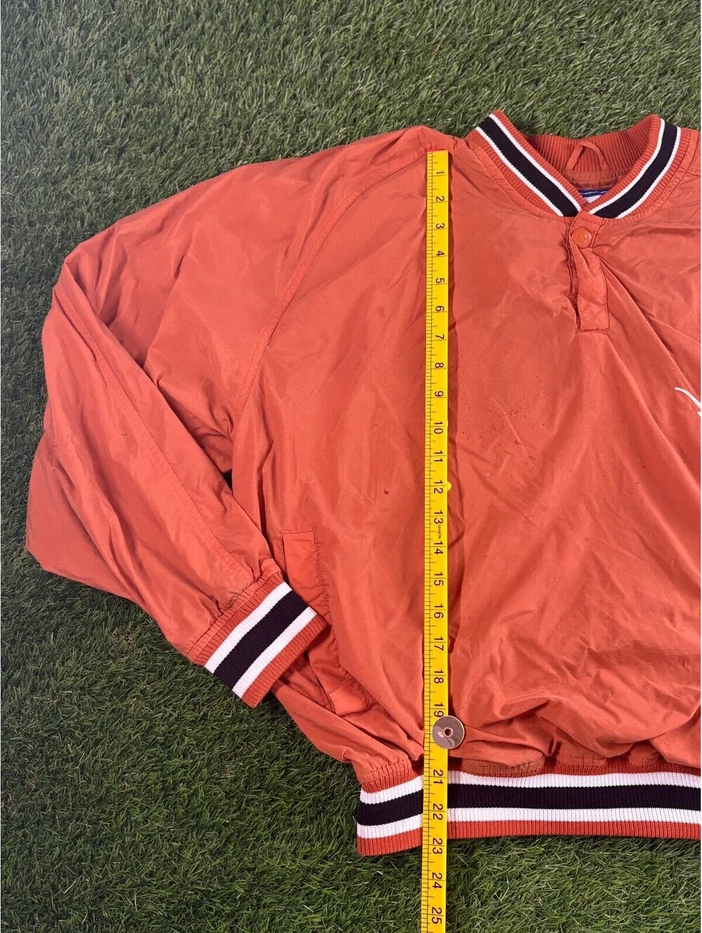 Starter 90s Orange Nylon Pullover Windbreaker, Unisex Adults size M